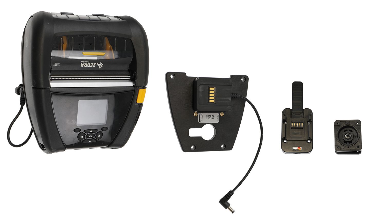 Brodit Halterung Zebra ZQ630/630 Plus with power block