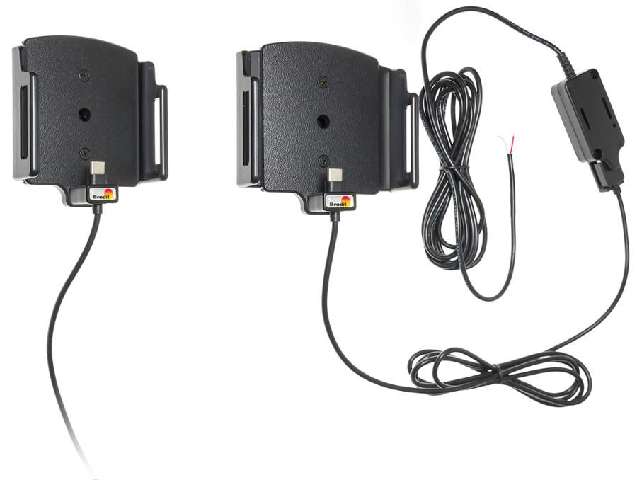 Brodit Festeinbau Halterung USB-C verstelb. 75-89/d12-16 mm