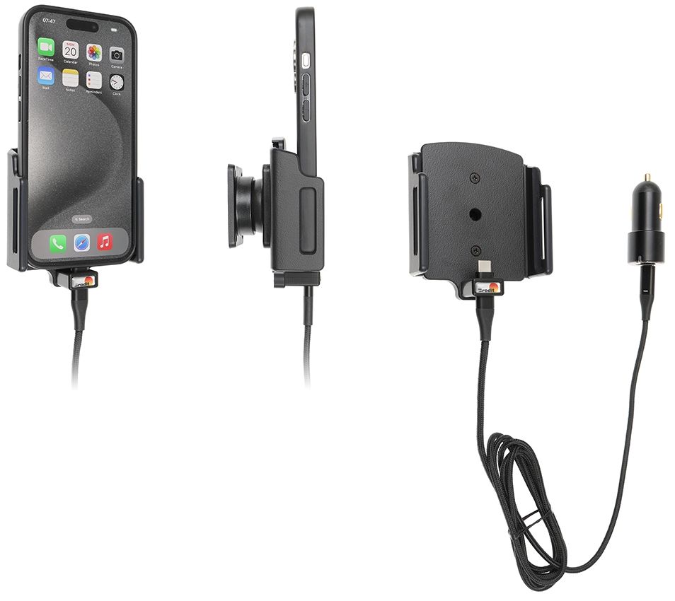 Brodit einstellbar(70-83/8-12mm) iPh.15 /Pro Ma USB sig