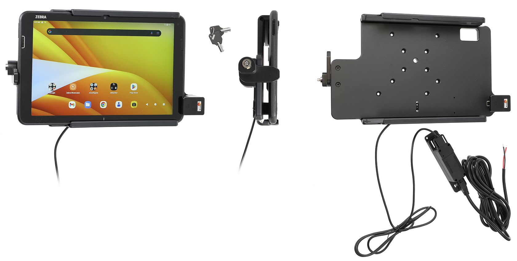 Brodit fixed usbC holder Zebra ET401 10"/keylock/